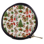 Christmas Texture, Pattern, Red, Tree, Craciun, Green, Christmas Mini Makeup Bag