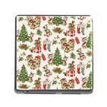 Christmas Texture, Pattern, Red, Tree, Craciun, Green, Christmas Memory Card Reader (Square 5 Slot)