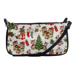 Christmas Texture, Pattern, Red, Tree, Craciun, Green, Christmas Shoulder Clutch Bag