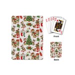 Christmas Texture, Pattern, Red, Tree, Craciun, Green, Christmas Playing Cards Single Design (Mini)