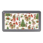 Christmas Texture, Pattern, Red, Tree, Craciun, Green, Christmas Memory Card Reader (Mini)