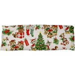 Christmas Texture, Pattern, Red, Tree, Craciun, Green, Christmas 17 x47  Body Pillow Case Dakimakura (Two Sides)