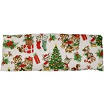 Christmas Texture, Pattern, Red, Tree, Craciun, Green, Christmas 25 x67  Body Pillow Case Dakimakura (Two Sides)