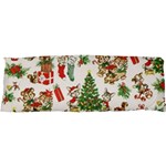 Christmas Texture, Pattern, Red, Tree, Craciun, Green, Christmas 25 x71  Body Pillow Case Dakimakura (Two Sides)