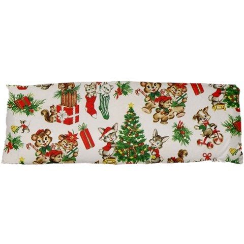 Christmas Texture, Pattern, Red, Tree, Craciun, Green, Christmas 25 x71  Body Pillow Case Dakimakura (Two Sides) from ArtsNow.com Back