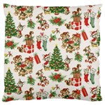 Christmas Texture, Pattern, Red, Tree, Craciun, Green, Christmas Large Cushion Case (One Side)