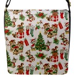 Christmas Texture, Pattern, Red, Tree, Craciun, Green, Christmas Flap Closure Messenger Bag (S)