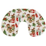 Christmas Texture, Pattern, Red, Tree, Craciun, Green, Christmas Travel Neck Pillow