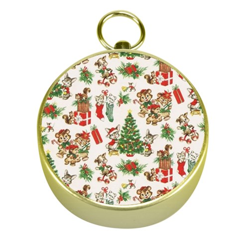 Christmas Texture, Pattern, Red, Tree, Craciun, Green, Christmas Gold Compasses from ArtsNow.com Front