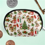 Christmas Texture, Pattern, Red, Tree, Craciun, Green, Christmas Accessory Pouch (Medium)