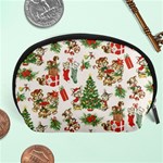 Christmas Texture, Pattern, Red, Tree, Craciun, Green, Christmas Accessory Pouch (Large)