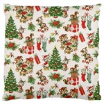 Christmas Texture, Pattern, Red, Tree, Craciun, Green, Christmas Standard Premium Plush Fleece Cushion Case (Two Sides)