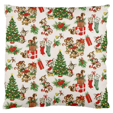 Christmas Texture, Pattern, Red, Tree, Craciun, Green, Christmas Standard Premium Plush Fleece Cushion Case (Two Sides) from ArtsNow.com Back