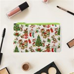 Christmas Texture, Pattern, Red, Tree, Craciun, Green, Christmas Cosmetic Bag (XS)