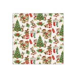 Christmas Texture, Pattern, Red, Tree, Craciun, Green, Christmas Satin Bandana Scarf 22  x 22 