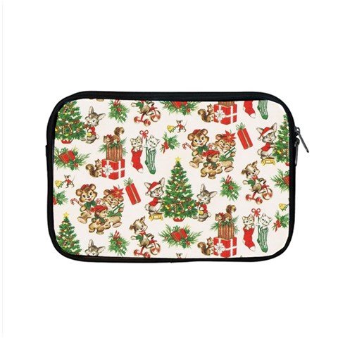 Christmas Texture, Pattern, Red, Tree, Craciun, Green, Christmas Apple MacBook Pro 15  Zipper Case from ArtsNow.com Front