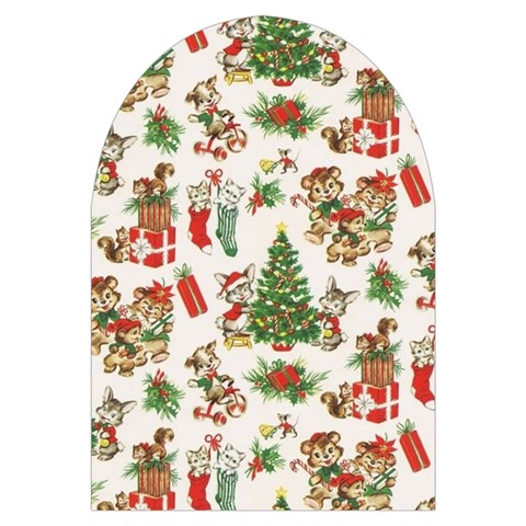 Christmas Texture, Pattern, Red, Tree, Craciun, Green, Christmas Microwave Oven Glove from ArtsNow.com Front