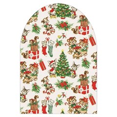 Christmas Texture, Pattern, Red, Tree, Craciun, Green, Christmas Microwave Oven Glove from ArtsNow.com Front