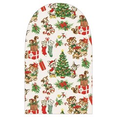 Christmas Texture, Pattern, Red, Tree, Craciun, Green, Christmas Microwave Oven Glove from ArtsNow.com Back