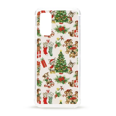 Christmas Texture, Pattern, Red, Tree, Craciun, Green, Christmas Samsung Galaxy S20 6.2 Inch TPU UV Case from ArtsNow.com Front