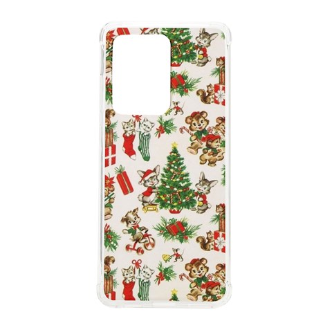 Christmas Texture, Pattern, Red, Tree, Craciun, Green, Christmas Samsung Galaxy S20 Ultra 6.9 Inch TPU UV Case from ArtsNow.com Front