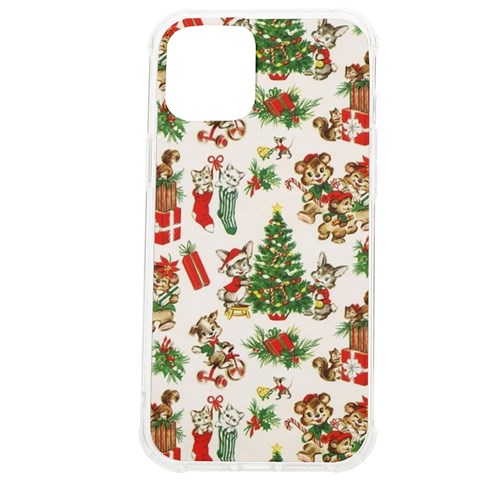 Christmas Texture, Pattern, Red, Tree, Craciun, Green, Christmas iPhone 12 Pro max TPU UV Print Case from ArtsNow.com Front