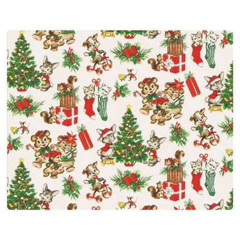 Christmas Texture, Pattern, Red, Tree, Craciun, Green, Christmas Premium Plush Fleece Blanket (Medium) from ArtsNow.com 60 x50  Blanket Front