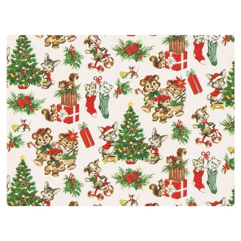 Christmas Texture, Pattern, Red, Tree, Craciun, Green, Christmas Two Sides Premium Plush Fleece Blanket (Baby Size) from ArtsNow.com 40 x30  Blanket Front