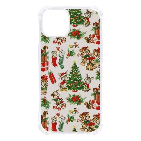 Christmas Texture, Pattern, Red, Tree, Craciun, Green, Christmas iPhone 13 TPU UV Print Case from ArtsNow.com Front