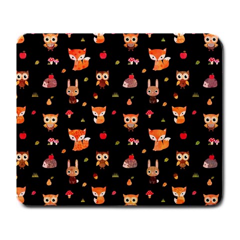 Cool Woodland Animal, Koteto, Scandinavian, Acorn Large Mousepad from ArtsNow.com Front