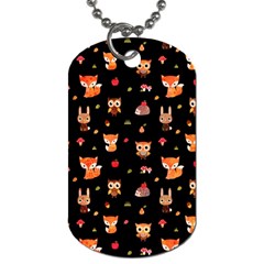 Cool Woodland Animal, Koteto, Scandinavian, Acorn Dog Tag (Two Sides) from ArtsNow.com Front