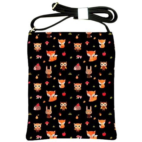 Cool Woodland Animal, Koteto, Scandinavian, Acorn Shoulder Sling Bag from ArtsNow.com Front