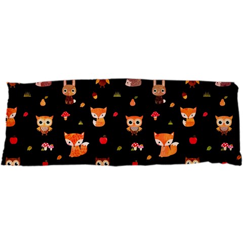 Cool Woodland Animal, Koteto, Scandinavian, Acorn 25 x67  Body Pillow Case Dakimakura (Two Sides) from ArtsNow.com Back