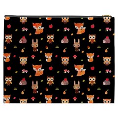 Cool Woodland Animal, Koteto, Scandinavian, Acorn Cosmetic Bag (XXXL) from ArtsNow.com Back