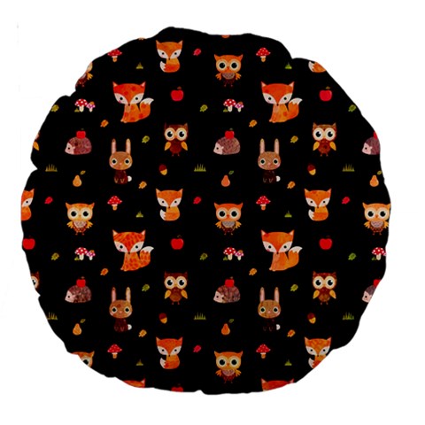 Cool Woodland Animal, Koteto, Scandinavian, Acorn Large 18  Premium Round Cushions from ArtsNow.com Front