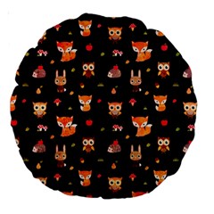 Cool Woodland Animal, Koteto, Scandinavian, Acorn Large 18  Premium Round Cushions from ArtsNow.com Front