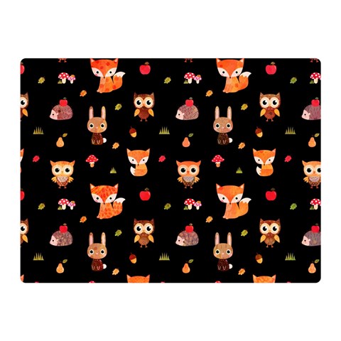 Cool Woodland Animal, Koteto, Scandinavian, Acorn Two Sides Premium Plush Fleece Blanket (Mini) from ArtsNow.com 35 x27  Blanket Back