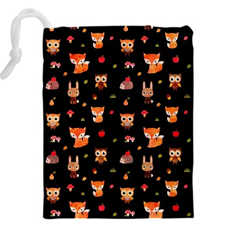 Cool Woodland Animal, Koteto, Scandinavian, Acorn Drawstring Pouch (4XL) from ArtsNow.com Back