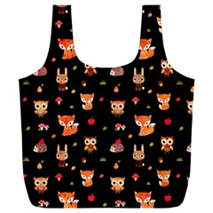 Cool Woodland Animal, Koteto, Scandinavian, Acorn Full Print Recycle Bag (XXL) from ArtsNow.com Front