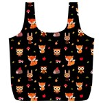 Cool Woodland Animal, Koteto, Scandinavian, Acorn Full Print Recycle Bag (XXL)