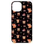 Cool Woodland Animal, Koteto, Scandinavian, Acorn iPhone 14 Black UV Print Case