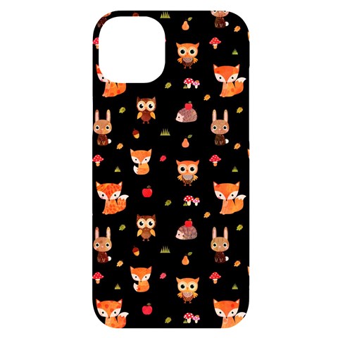 Cool Woodland Animal, Koteto, Scandinavian, Acorn iPhone 14 Plus Black UV Print Case from ArtsNow.com Front