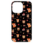 Cool Woodland Animal, Koteto, Scandinavian, Acorn iPhone 14 Pro Max Black UV Print Case