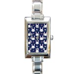 Cute Bunny Pattern, Easter, Koteto Rectangle Italian Charm Watch