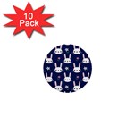 Cute Bunny Pattern, Easter, Koteto 1  Mini Buttons (10 pack) 