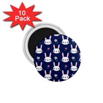 Cute Bunny Pattern, Easter, Koteto 1.75  Magnets (10 pack) 