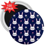 Cute Bunny Pattern, Easter, Koteto 3  Magnets (100 pack)