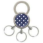 Cute Bunny Pattern, Easter, Koteto 3-Ring Key Chain