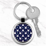 Cute Bunny Pattern, Easter, Koteto Key Chain (Round)