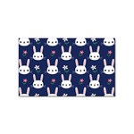 Cute Bunny Pattern, Easter, Koteto Sticker (Rectangular)